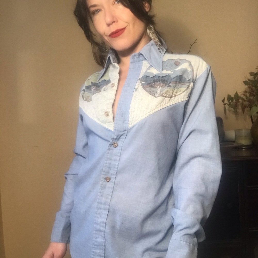 Unique Buffalo Vintage Cowgirl Shirt Quilted